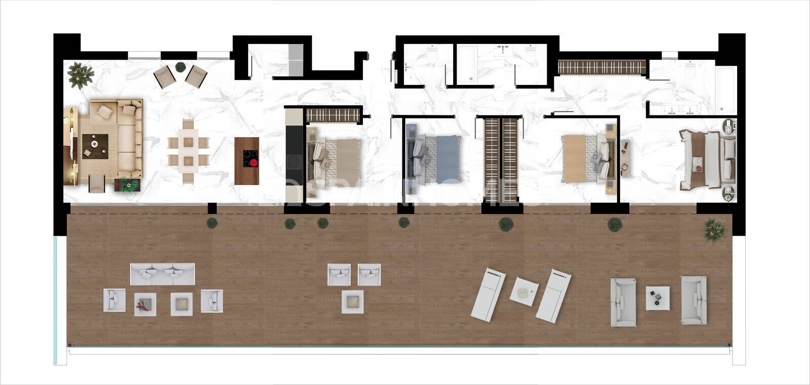 Penthauss Marbella, Malaga, Spānijā 4 istabas, 143 m2 Nr. 121161