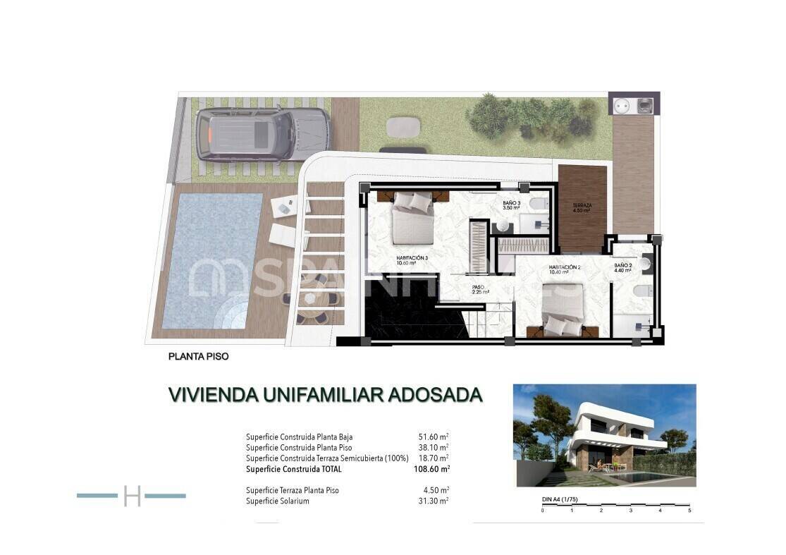 Villa a Los Montesinos, Alicante, Spagna 3 camere da letto, 108 mq. N° 132727