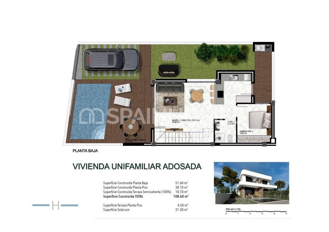 Villa a Los Montesinos, Alicante, Spagna 3 camere da letto, 108 mq. N° 132727