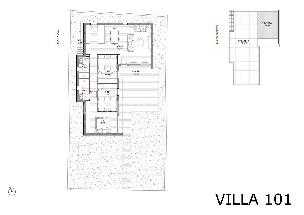Villa in San Miguel de Salinas, Alicante, Spanien 3 Schlafzimmer, 107 m2 Nr. 120974