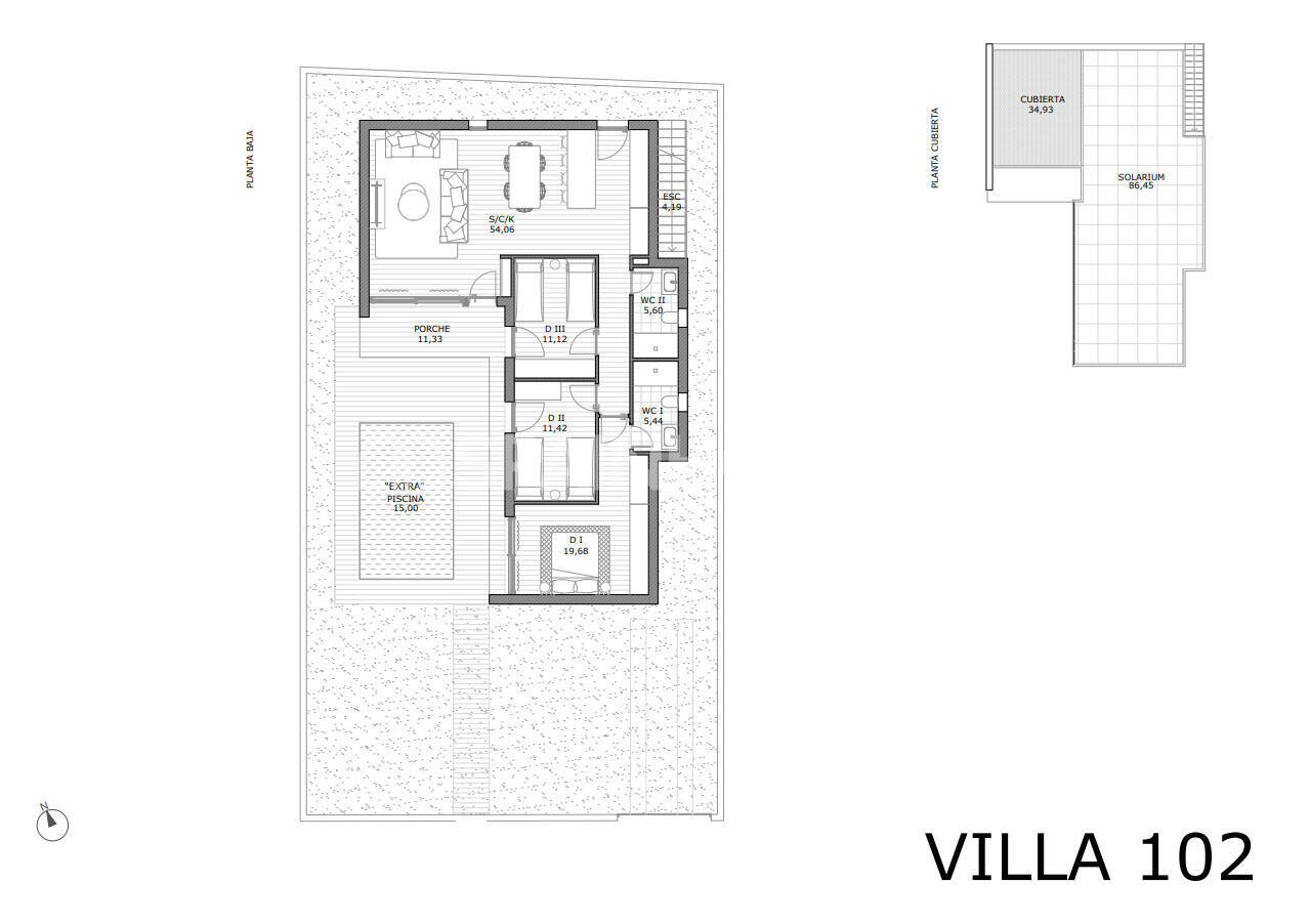 Villa in San Miguel de Salinas, Alicante, Spanien 3 Schlafzimmer, 107 m2 Nr. 120974