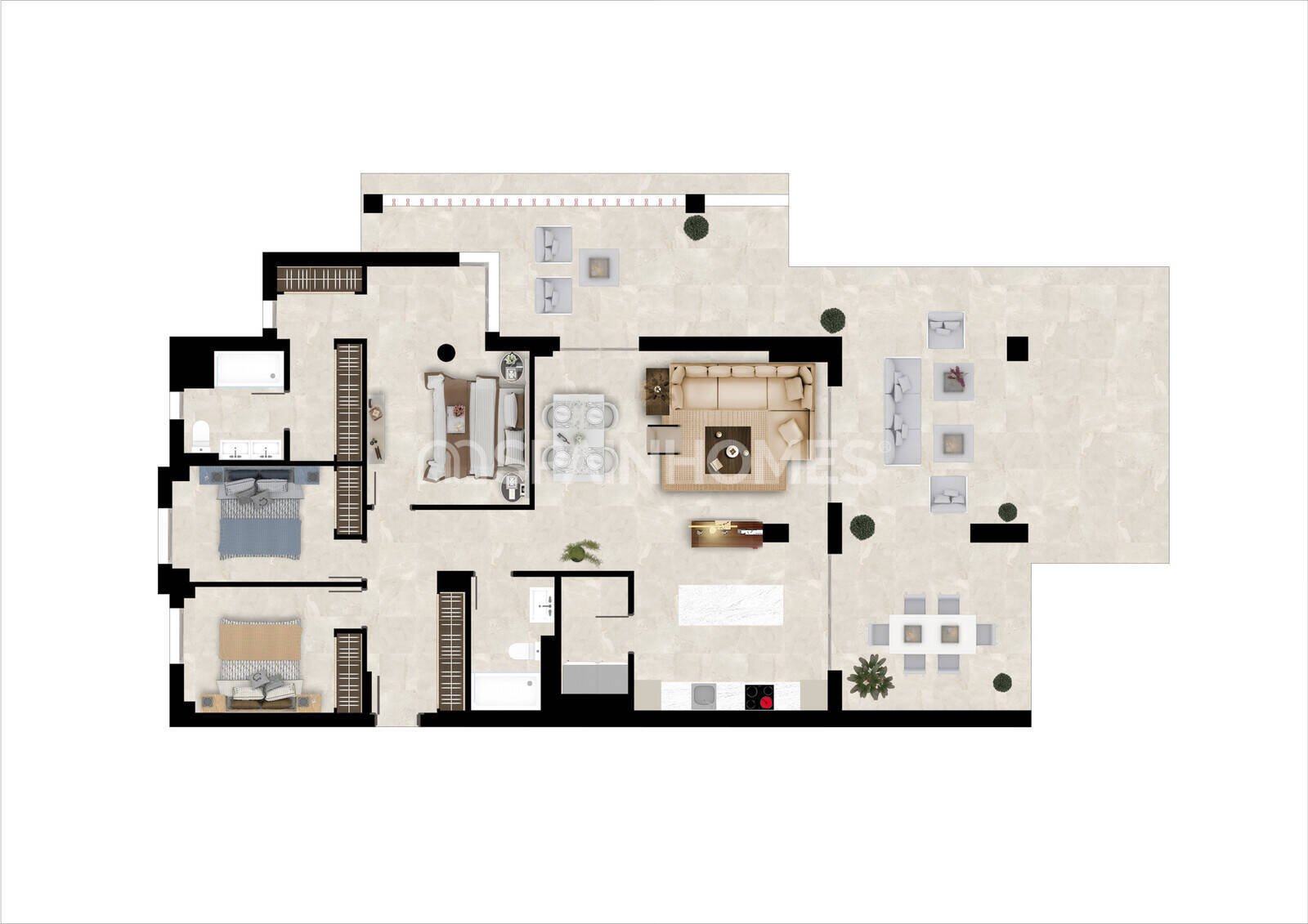 Huoneisto Benahavis, Malaga, Espanja 3 makuuhuonetta, 119 m2 No. 120957