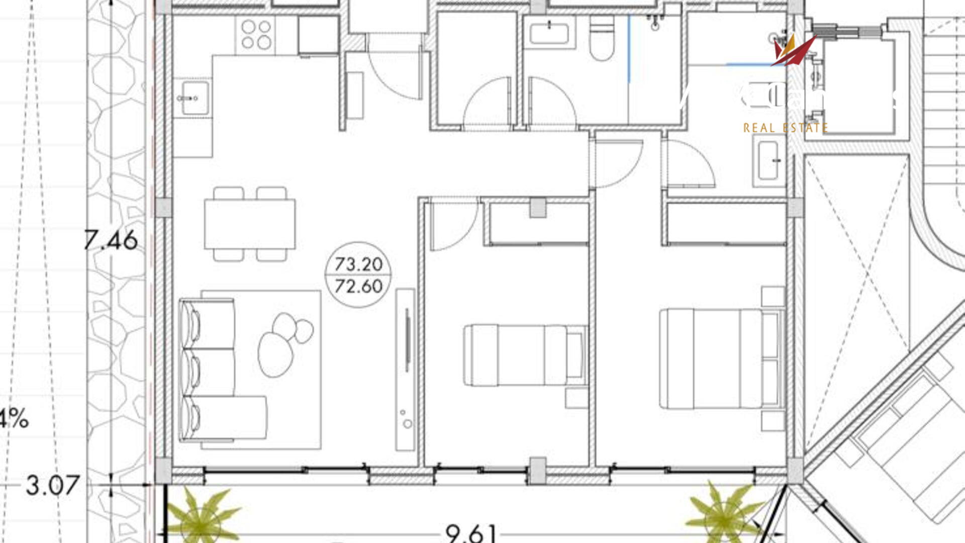 Apartamento en Adeje, Tenerife, España 2 dormitorios, 92 m2 No. 122389