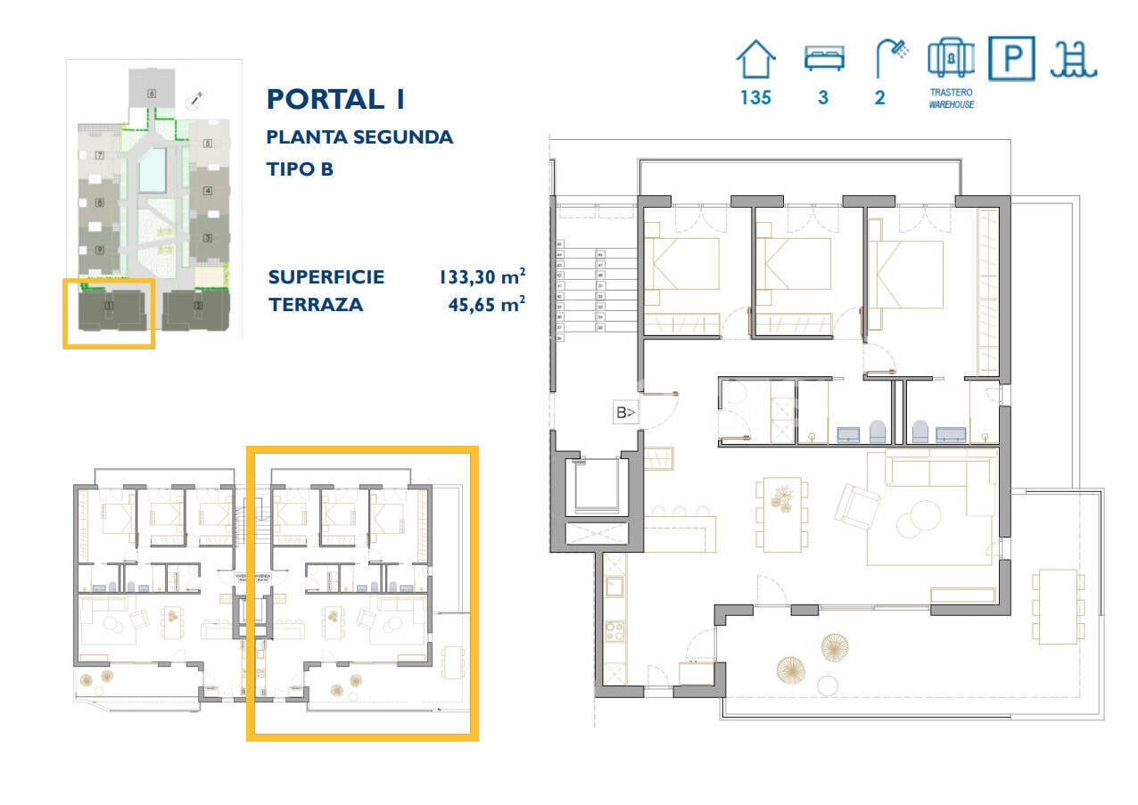 Dzīvoklis San Pedro del Pinatar, Murcia, Spānijā 2 istabas, 84 m2 Nr. 121074