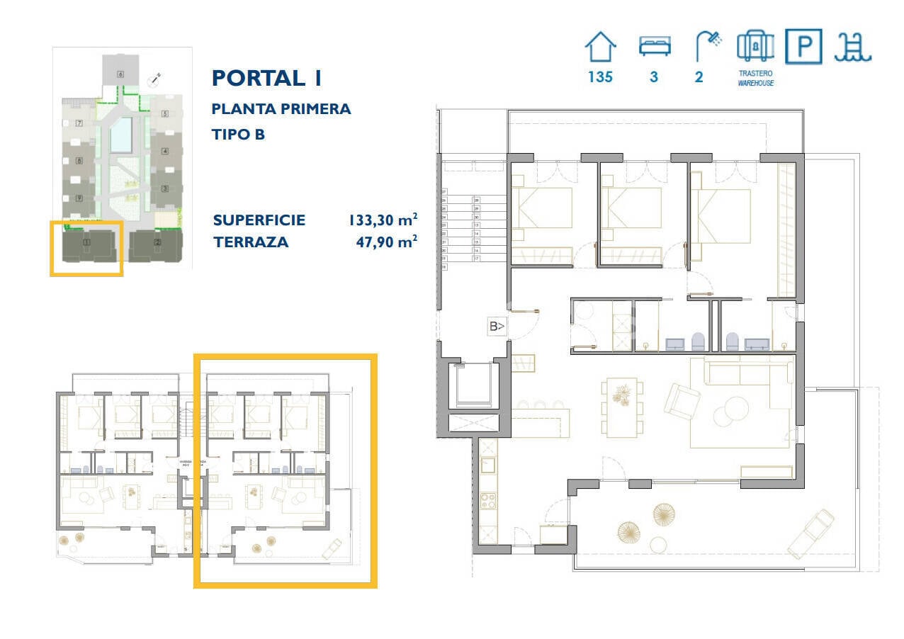 Dzīvoklis San Pedro del Pinatar, Murcia, Spānijā 2 istabas, 84 m2 Nr. 121074