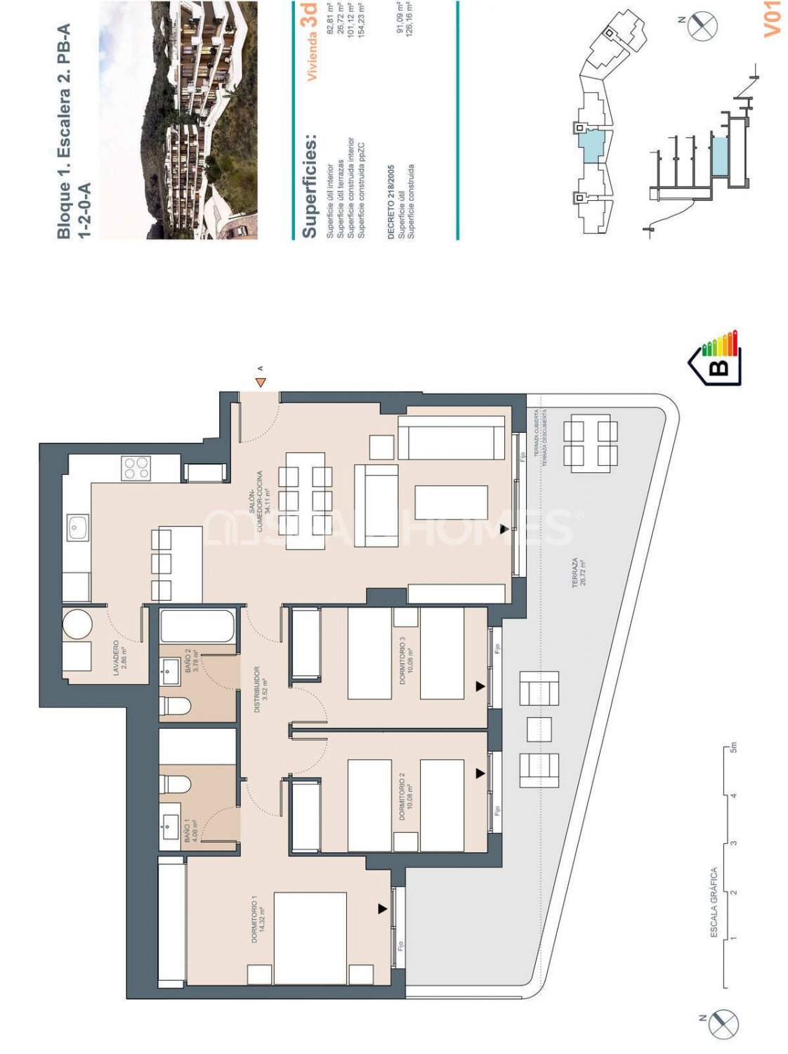 Apartamento en Rincón de la Victoria, Málaga, España 3 dormitorios, 82 m2 No. 121235