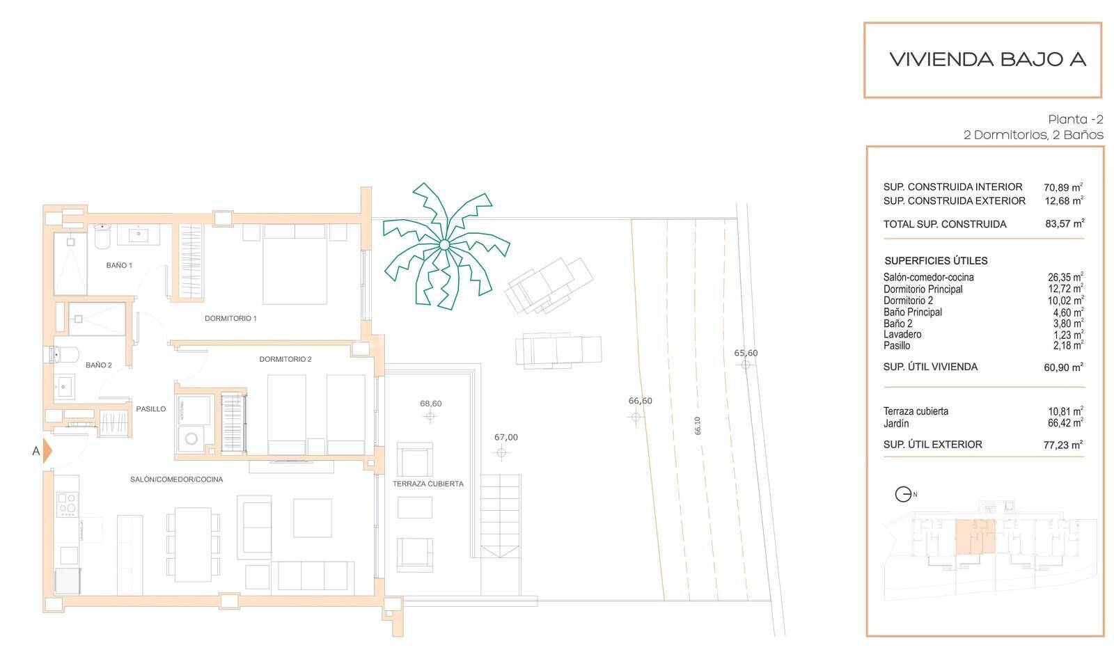 Apartamento en Fuengirola, Málaga, España 2 dormitorios, 71 m2 No. 121194