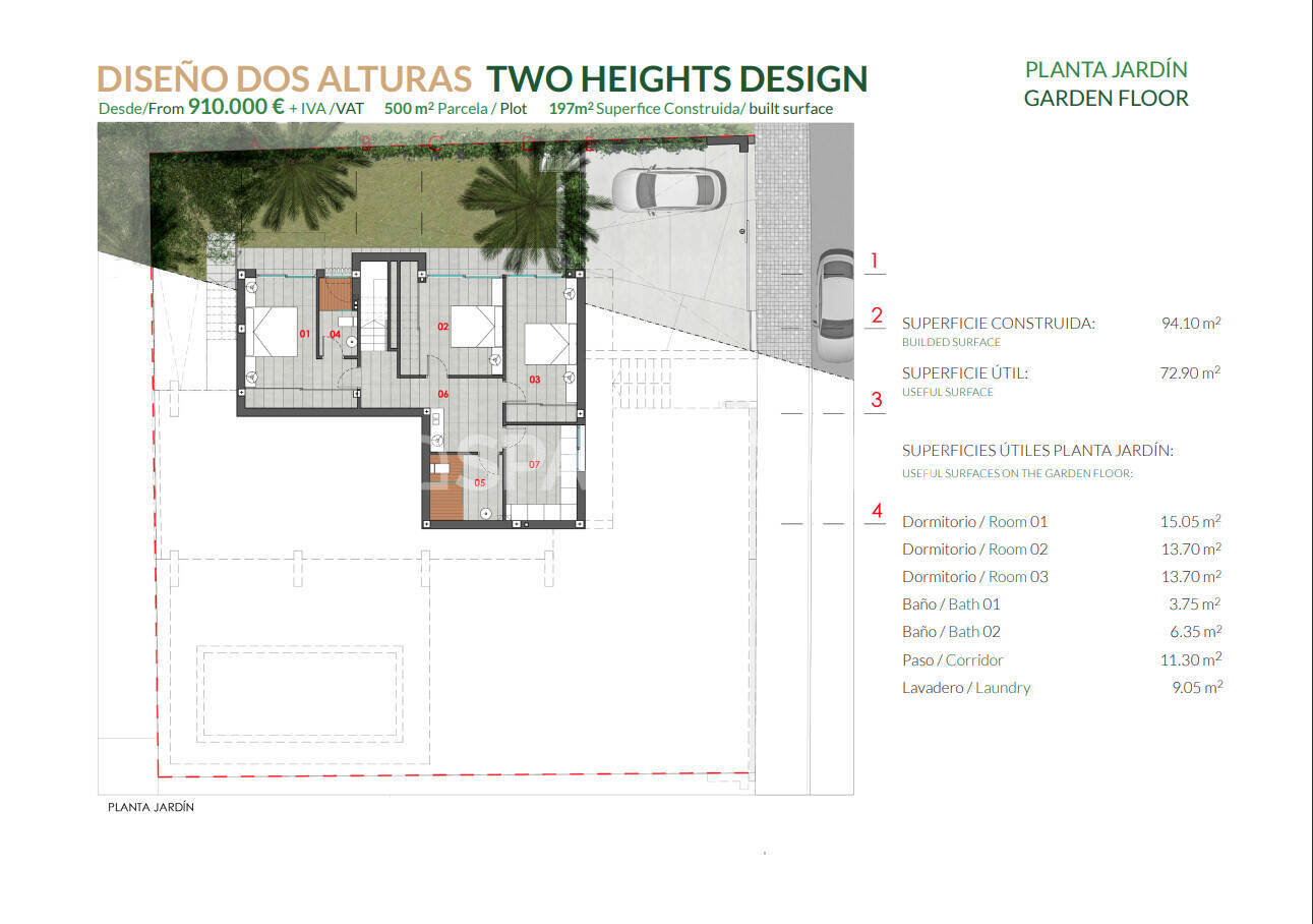 Villa i Orihuela, Alicante, Spanien 4 sovrum, 270 kvm. Nr. 121177