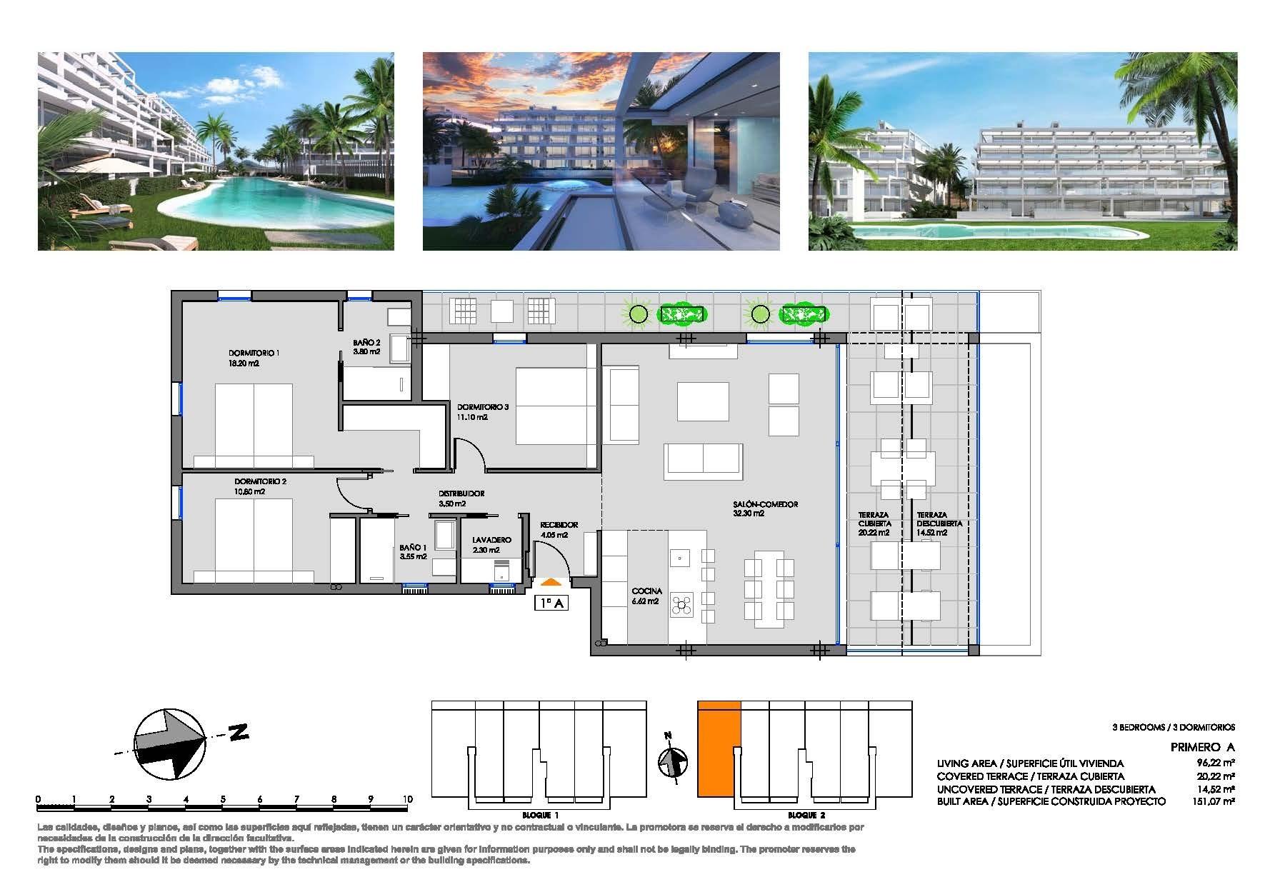 Apartment in Mar De Cristal, Murcia, Spain 3 bedrooms, 151 sq.m. No. 128434