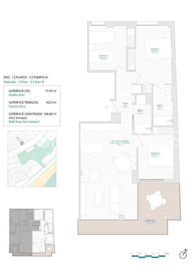 Lägenhet i Villajoyosa, Alicante, Spanien 2 sovrum, 78 kvm. Nr. 121041