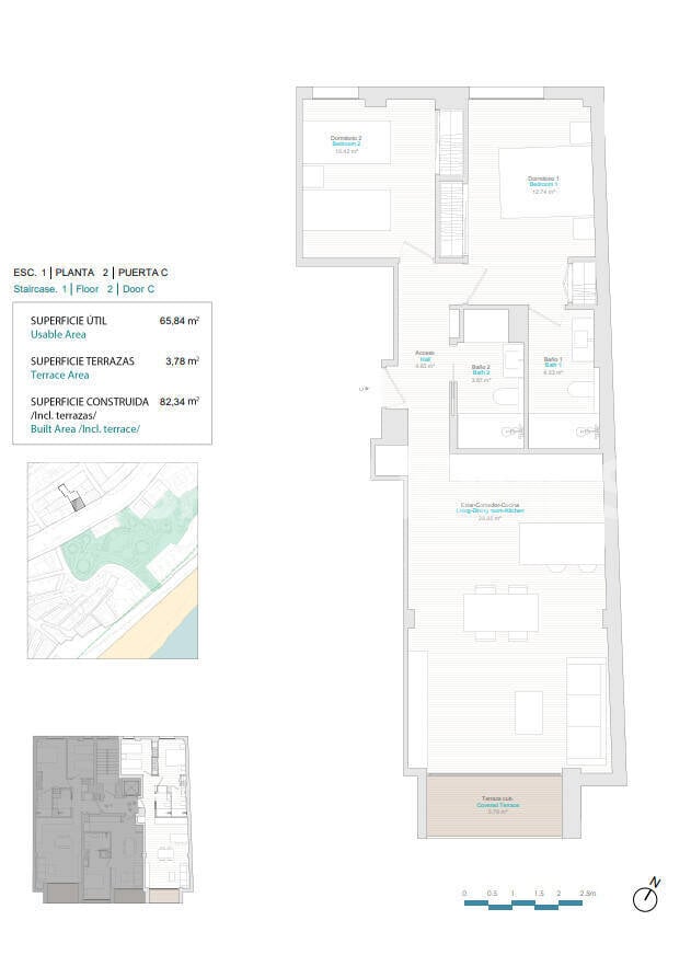 Lägenhet i Villajoyosa, Alicante, Spanien 2 sovrum, 78 kvm. Nr. 121041