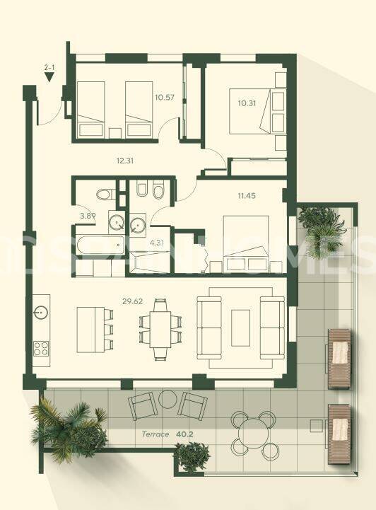 Attico a Mijas, Malaga, Spagna 3 camere da letto, 77 mq. N° 121202