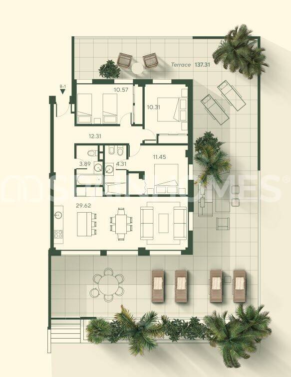 Attico a Mijas, Malaga, Spagna 3 camere da letto, 77 mq. N° 121202