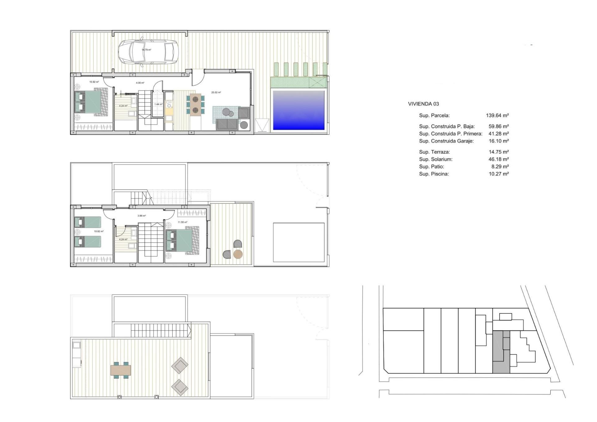 Villa in Los Alcazares, Murcia, Spain 3 bedrooms, 101 sq.m. No. 128543