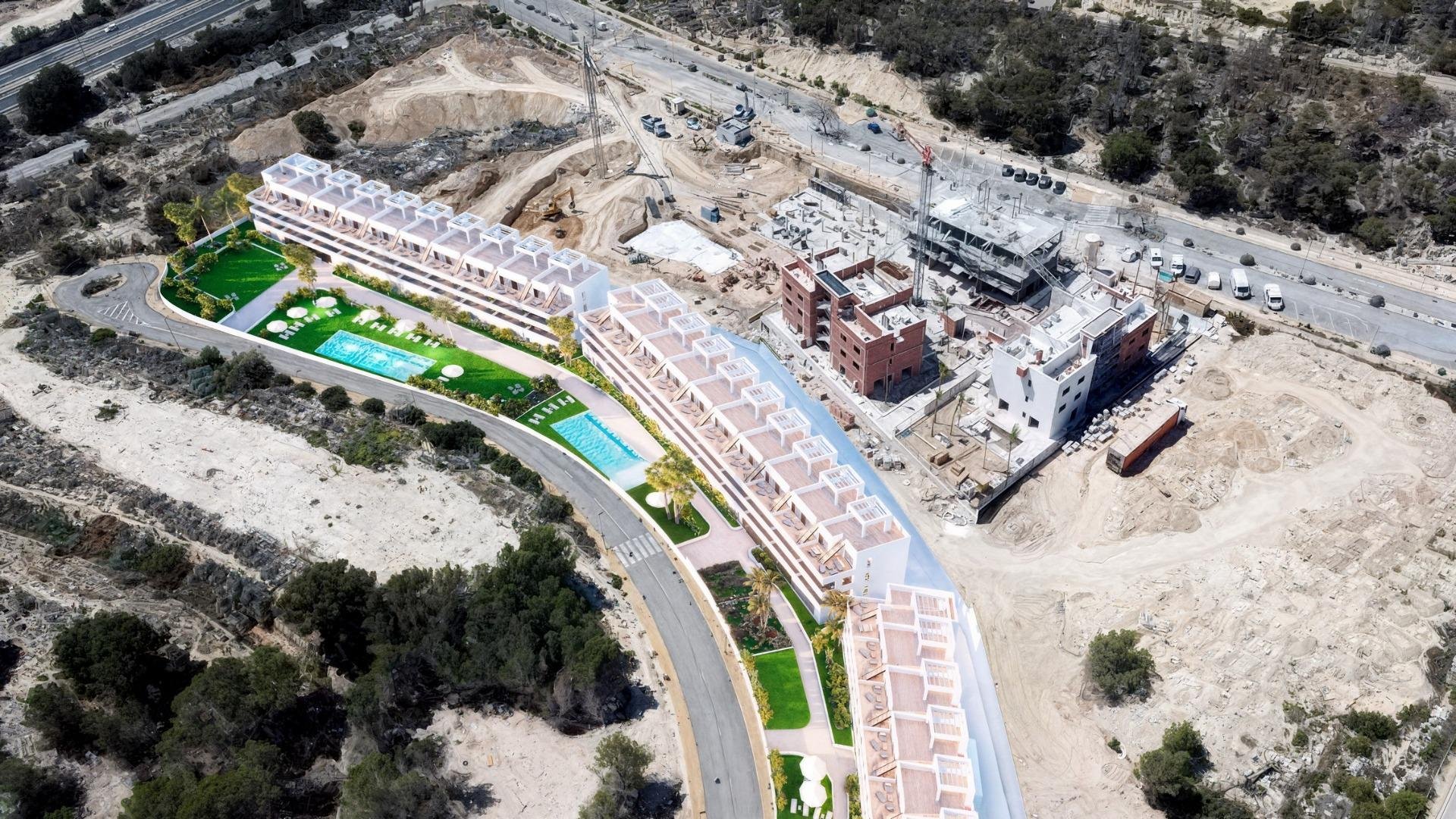 Kattohuoneisto Finestrat, Alicante, Espanja 2 makuuhuonetta, 66 m2 No. 128536