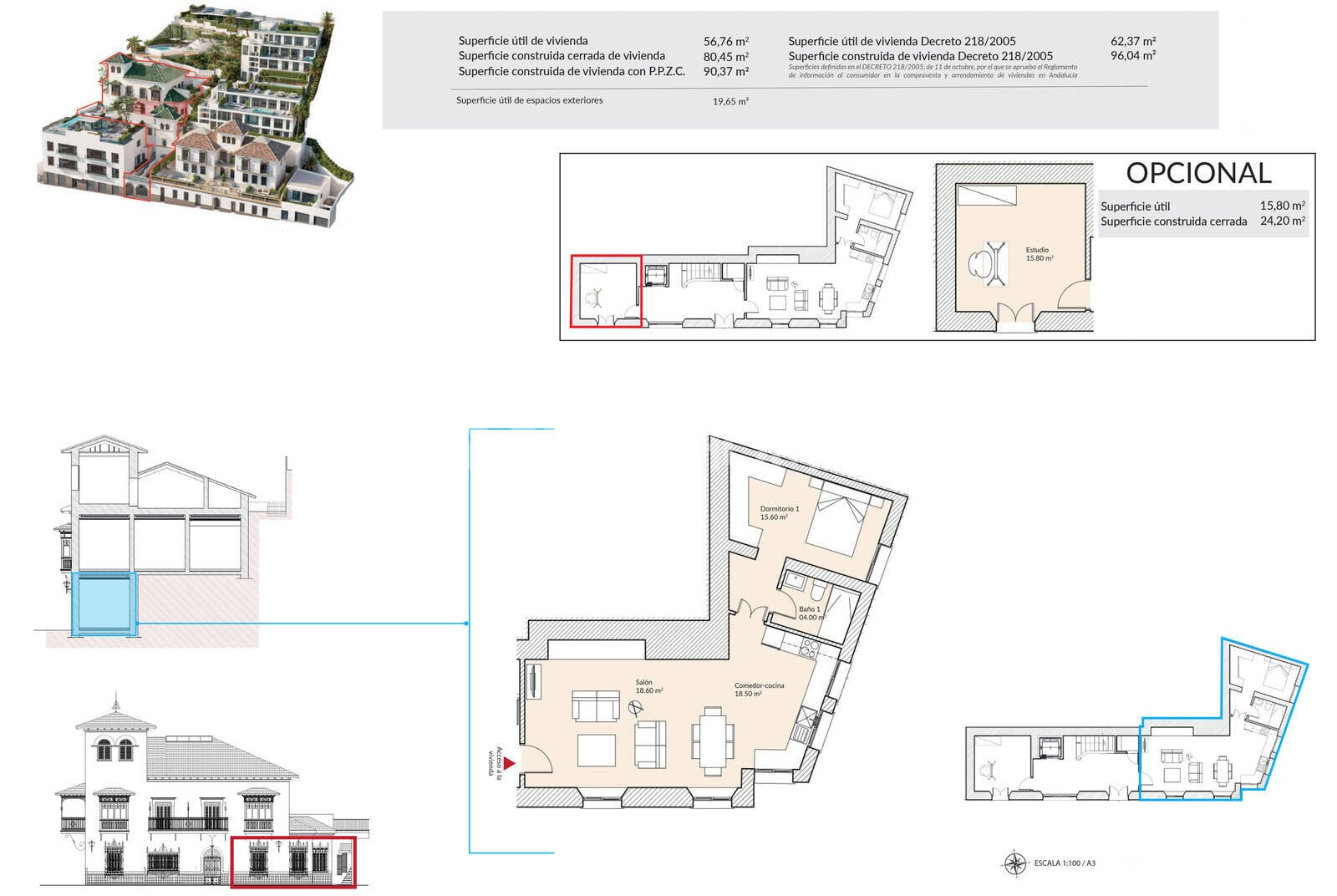 Penthauss Malaga, Spānijā 2 istabas, 107 m2 Nr. 121249