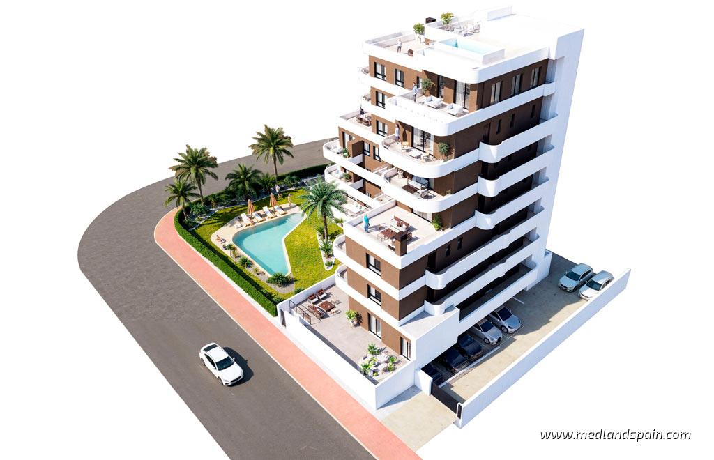 Wohnung in Guardamar del Segura, Alicante, Spanien 2 Schlafzimmer, 76 m2 Nr. 130494