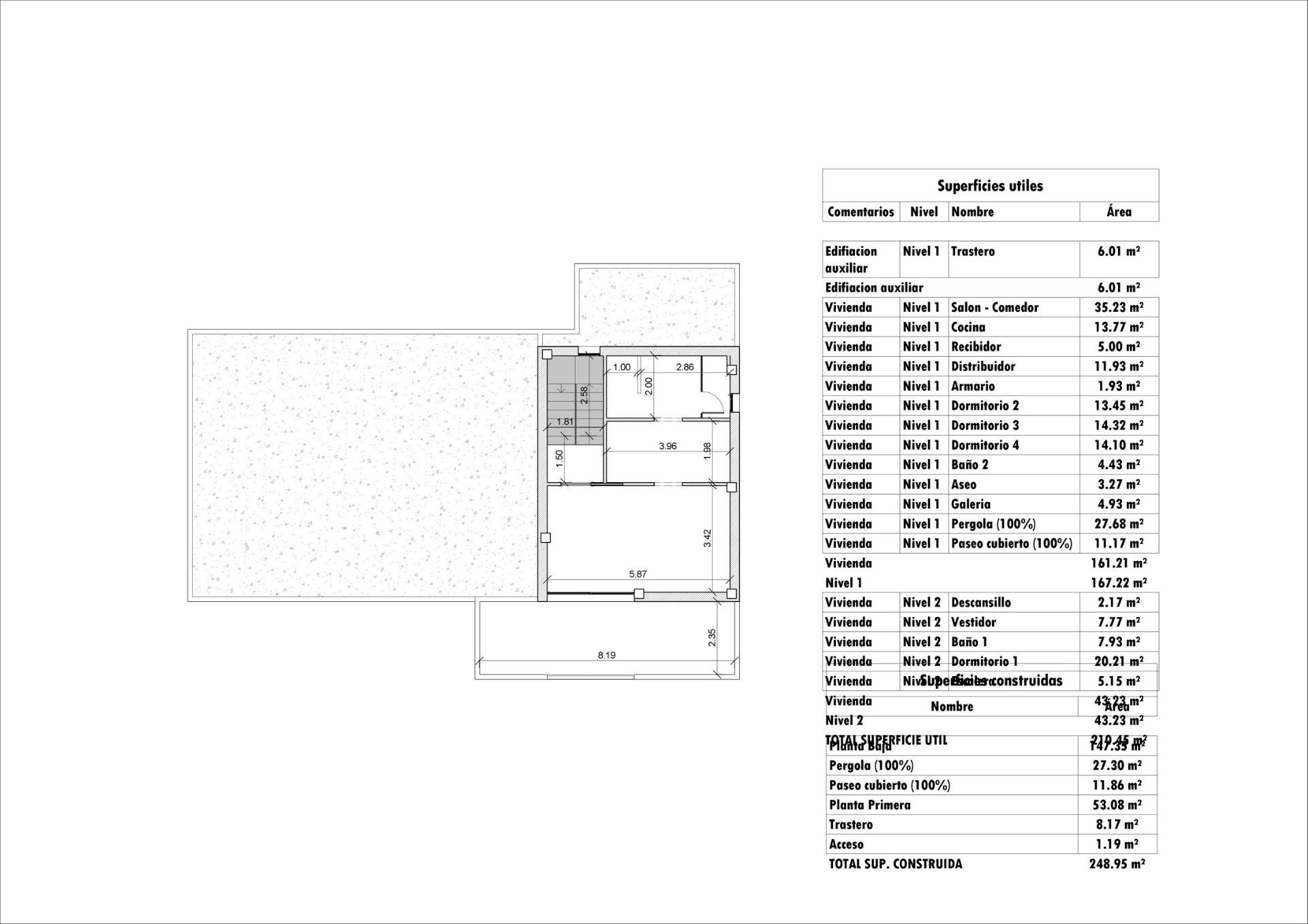 Villa i Aspe, Alicante, Spanien 4 sovrum, 248 kvm. Nr. 128414