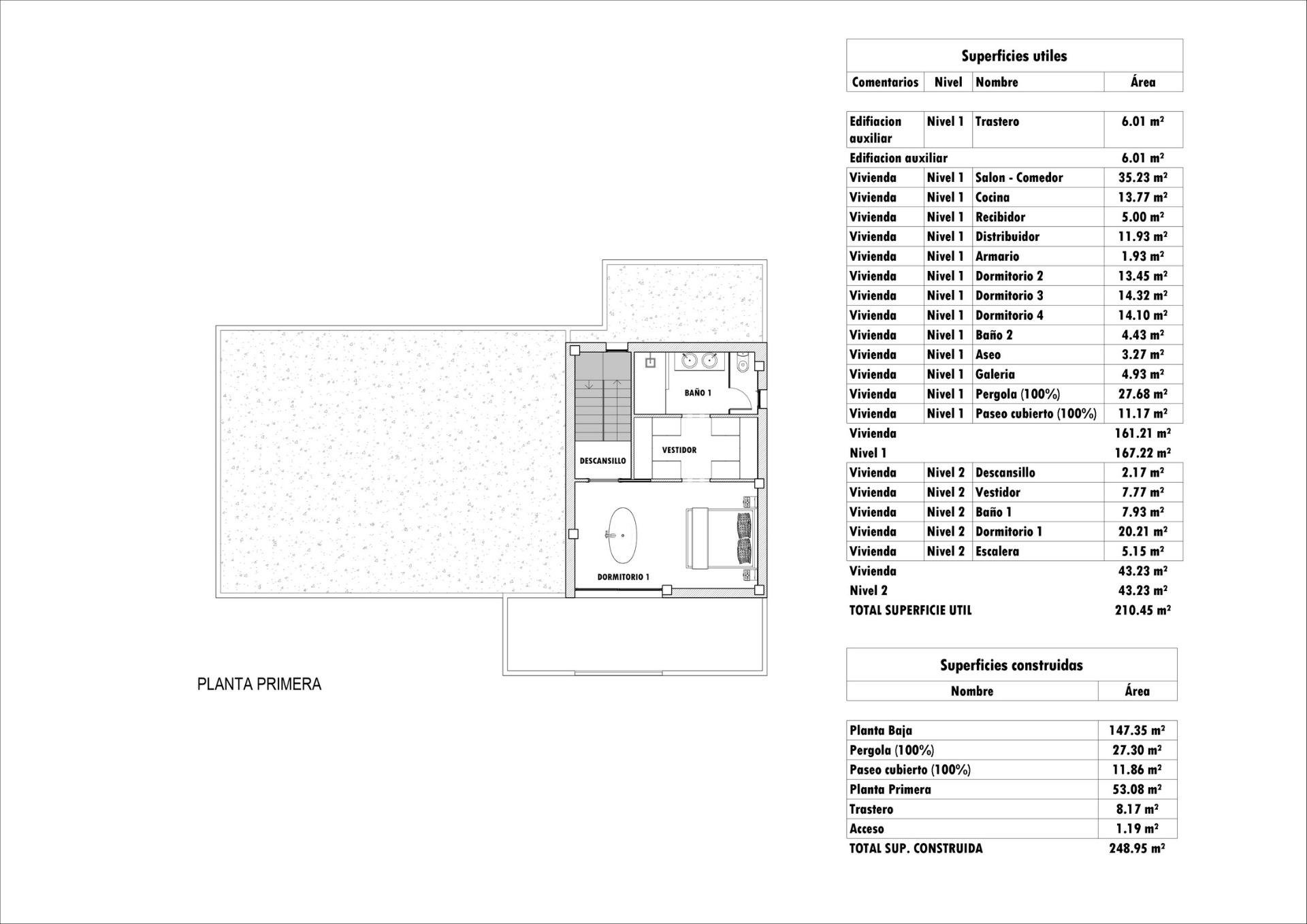 Villa i Aspe, Alicante, Spanien 4 sovrum, 248 kvm. Nr. 128414