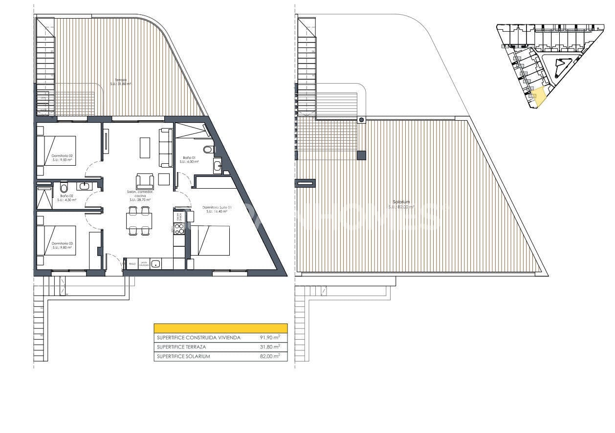 Penthauss San Fulgencio, Alicante, Spānijā 2 istabas, 63 m2 Nr. 120580