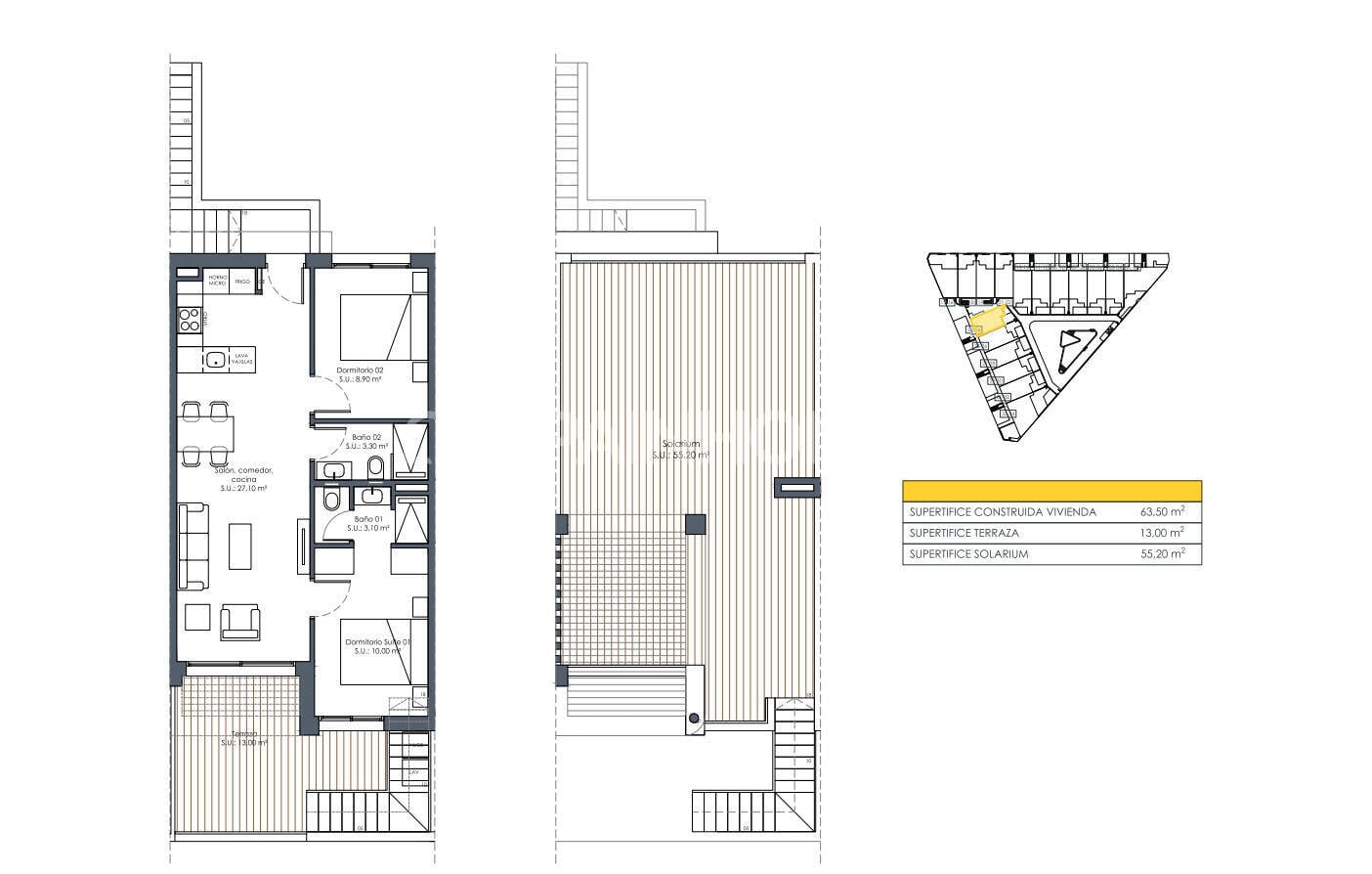 Huoneisto San Fulgencio, Alicante, Espanja 2 makuuhuonetta, 63 m2 No. 120579