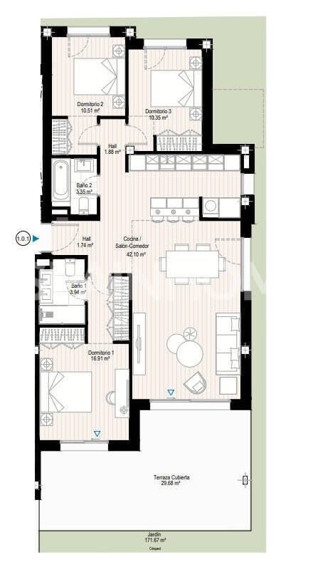 Wohnung in Casares, Malaga, Spanien 2 Schlafzimmer, 88 m2 Nr. 131174