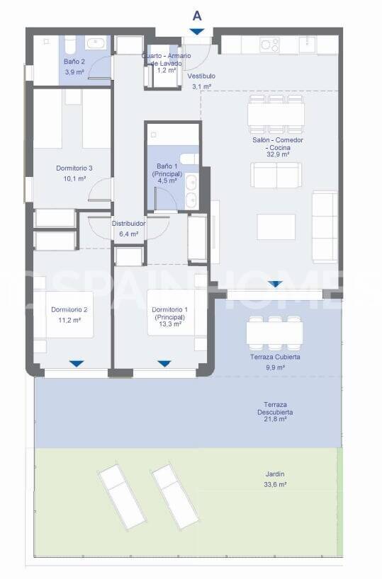 Dzīvoklis San Roque, Cadiz, Spānijā 3 istabas, 97 m2 Nr. 131178