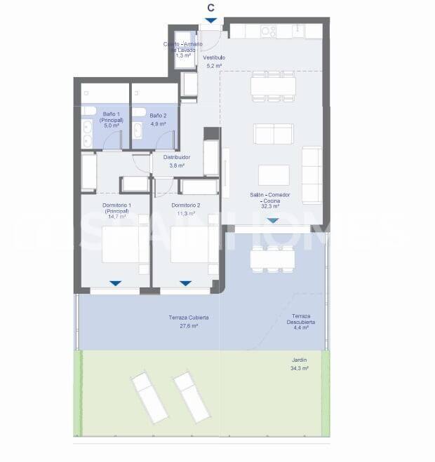 Dzīvoklis San Roque, Cadiz, Spānijā 3 istabas, 97 m2 Nr. 131178